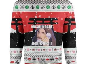 Ugly Christmas Jesus Custom Sweater Apparel - Image 1
