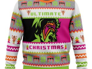 Ultimate Warrior Christmas Pro Wrestling Ugly Christmas Sweater - Image 1