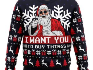 Uncle Santa Claus Ugly Christmas Sweater - Image 1