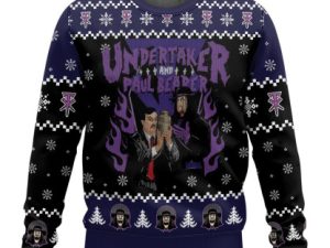 Undertaker Paul Bearer Ugly Christmas Sweater - Image 1