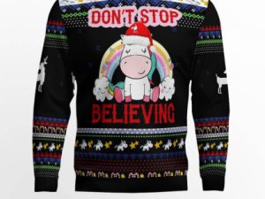 Unicorn Believing Ugly Christmas Sweater - Image 1