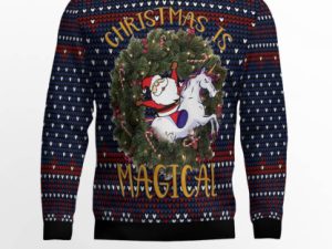 Unicorn Christmas Is Magical Ugly Christmas Sweater - Image 1