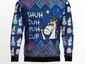 Unicorn Galaxy Cool Ugly Christmas Sweater - Image 1