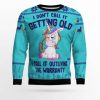 Unicorn I Dont Call It Getting Old Ugly Christmas Sweater - Image 1