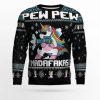 Unicorn Pew Pew Ugly Christmas Sweater - Image 1