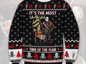 Unisex Halloween Horror Casual Ugly Christmas Sweater - Image 1