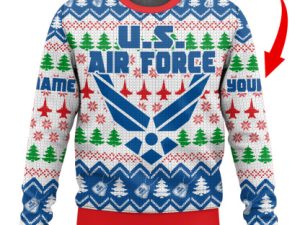Us Air Force Custom Ugly Christmas Sweater - Image 1