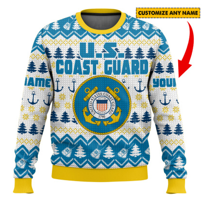 us coast guard ugly christmas sweater 1 Us Coast Guard Ugly Christmas Sweater - Image 1