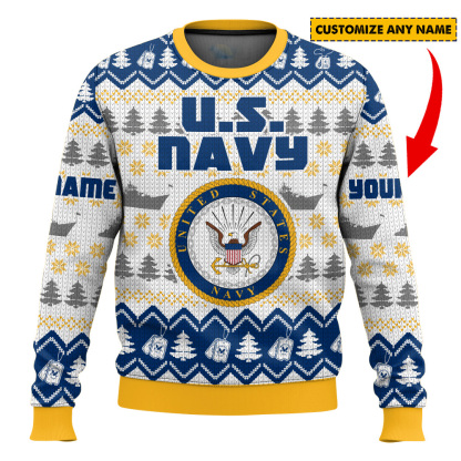 us navy ugly christmas sweater 1 Us Navy Ugly Christmas Sweater - Image 1