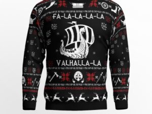 Valhalla Viking Ugly Christmas Sweater - Image 1
