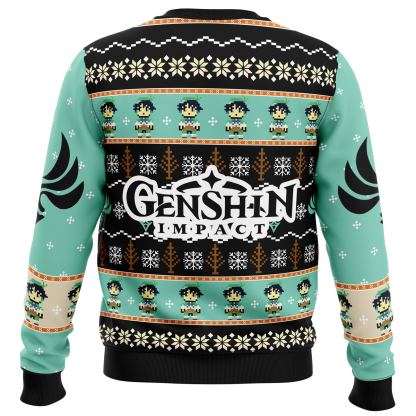 venti genshin impact ugly christmas sweater 2 Venti Genshin Impact Ugly Christmas Sweater - Image 2