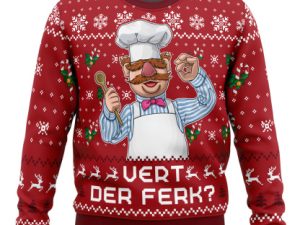 Vert Der Ferk The Muppet Show Ugly Christmas Sweater - Image 1