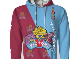 Victory Golden Monkey And Pattern Logo-3D Unisex Hoodie - Image 1