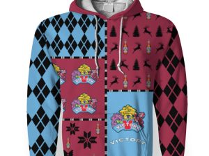 Victory Golden Monkey Merry Christmas And -3D Unisex Hoodie - Image 1