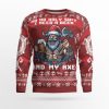 Viking Beer Axe Viking Gear Viking Ugly Christmas Sweater Holiday Gift - Image 1