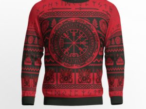 Viking Vegvisir Ugly Christmas Sweater - Image 1