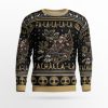 Viking Warrior Sleigh Ride Viking Valhalla Christmas Adventure Viking Ugly Christmas Sweater - Image 1