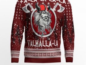 Vikings Fa La La La Ugly Christmas Sweater - Image 1