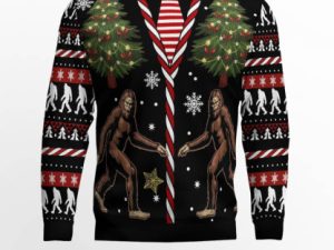 Vintage Bigfoot Ugly Christmas Sweater - Image 1