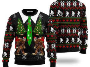 Vintage Bigfoot Ugly Christmas Sweater Gift For Christmas - Image 1