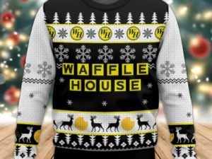 Waffle House Ugly Christmas Sweater Holiday Gift - Image 1