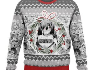 Waifu Material Ugly Christmas Sweater - Image 1