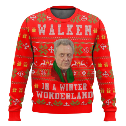 walken in a winter wonderland ugly christmas sweater 1 Walken In A Winter Wonderland Ugly Christmas Sweater - Image 1