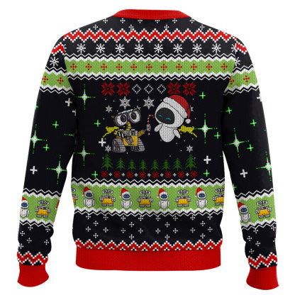 wall e love ugly christmas sweater 2 Wall E Love Ugly Christmas Sweater - Image 2