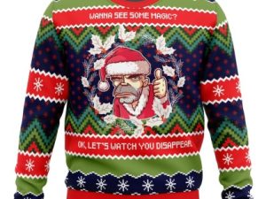 Wanna See Some Magic Bad Santa Ugly Christmas Sweater - Image 1