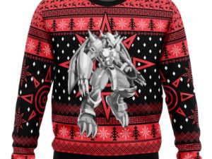 Wargreymon Digimon Ugly Christmas Sweater - Image 1