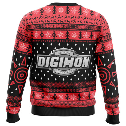 wargreymon digimon ugly christmas sweater 2 Wargreymon Digimon Ugly Christmas Sweater - Image 2