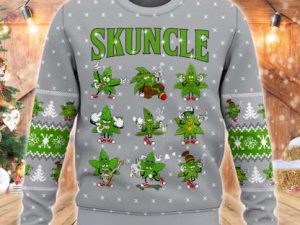 Weed Skuncle Ugly Christmas Sweater - Image 1
