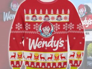 Wendys Ugly Christmas Sweater Holiday Gift - Image 1