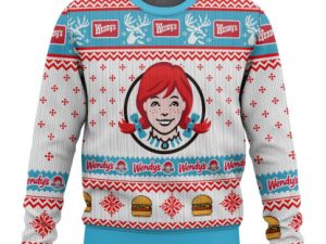 Wendys Ugly Christmas Sweater Xmas Gift - Image 1