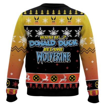 what if donal duck became wolverine ugly christmas sweater 2 What If Donal Duck Became Wolverine Ugly Christmas Sweater - Image 2