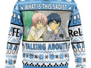 What Is This Sadist Talking About Relife Ugly Christmas Sweater - Image 1
