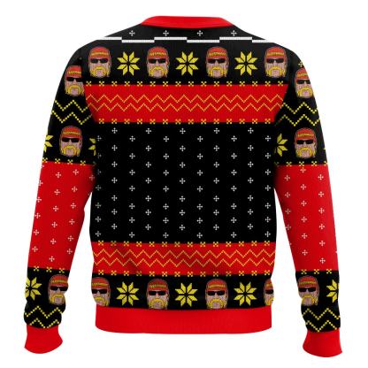 whatcha gonna do brother hulk hogan ugly christmas sweater 2 Whatcha Gonna Do Brother Hulk Hogan Ugly Christmas Sweater - Image 2