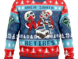 When Santa Retires Log Horizon Ugly Christmas Sweater - Image 1