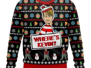 Where Is Kevin Home Alone Ugly Christmas Sweater - Image 1