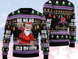 Whiskey Santa Claus Ugly Christmas Sweater - Image 1