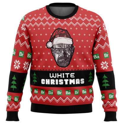 white christmas breaking bad ugly christmas sweater 1 White Christmas Breaking Bad Ugly Christmas Sweater - Image 1