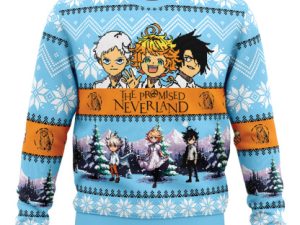 White Christmas The Promised Neverland Ugly Christmas Sweater - Image 1