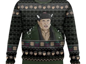Why The Helld You Take Your Shoes Off Harry Lyme Home Alone Ugly Christmas Sweater - Image 1