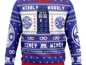 Wibbly Wobbly Doctor Who Ugly Christmas Sweater - Image 1