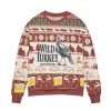 Wild Turkey Bourbon Snowflake Pattern Ugly Christmas Sweater - Image 1
