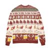 Wild Turkey Bourbon Snowflake Pattern Ugly Christmas Sweater - Image 2