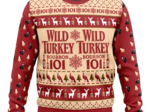 Wild Turkey Bourbon Ugly Christmas Sweater - Image 1