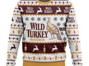 Wild Turkey Ugly Christmas Sweater - Image 1