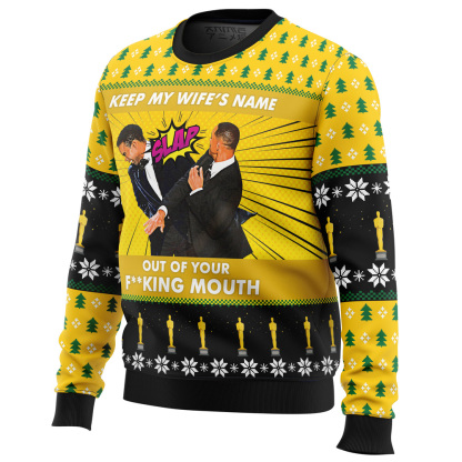 will smith slaps chris rock meme ugly christmas sweater 2 Will Smith Slaps Chris Rock Meme Ugly Christmas Sweater - Image 2
