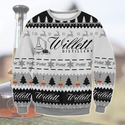 willett bourbon ugly christmas sweater 1 Willett Bourbon Ugly Christmas Sweater - Image 1